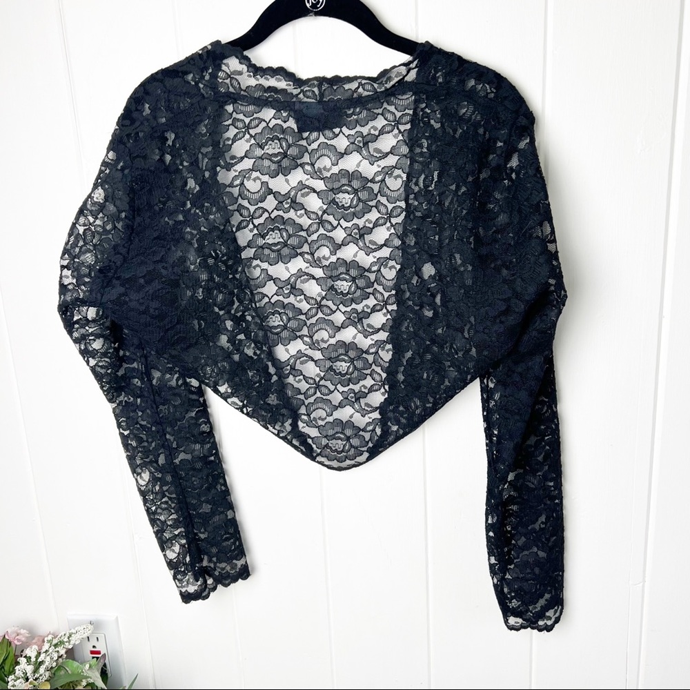 Vintage Black Lace Bolero Jacket